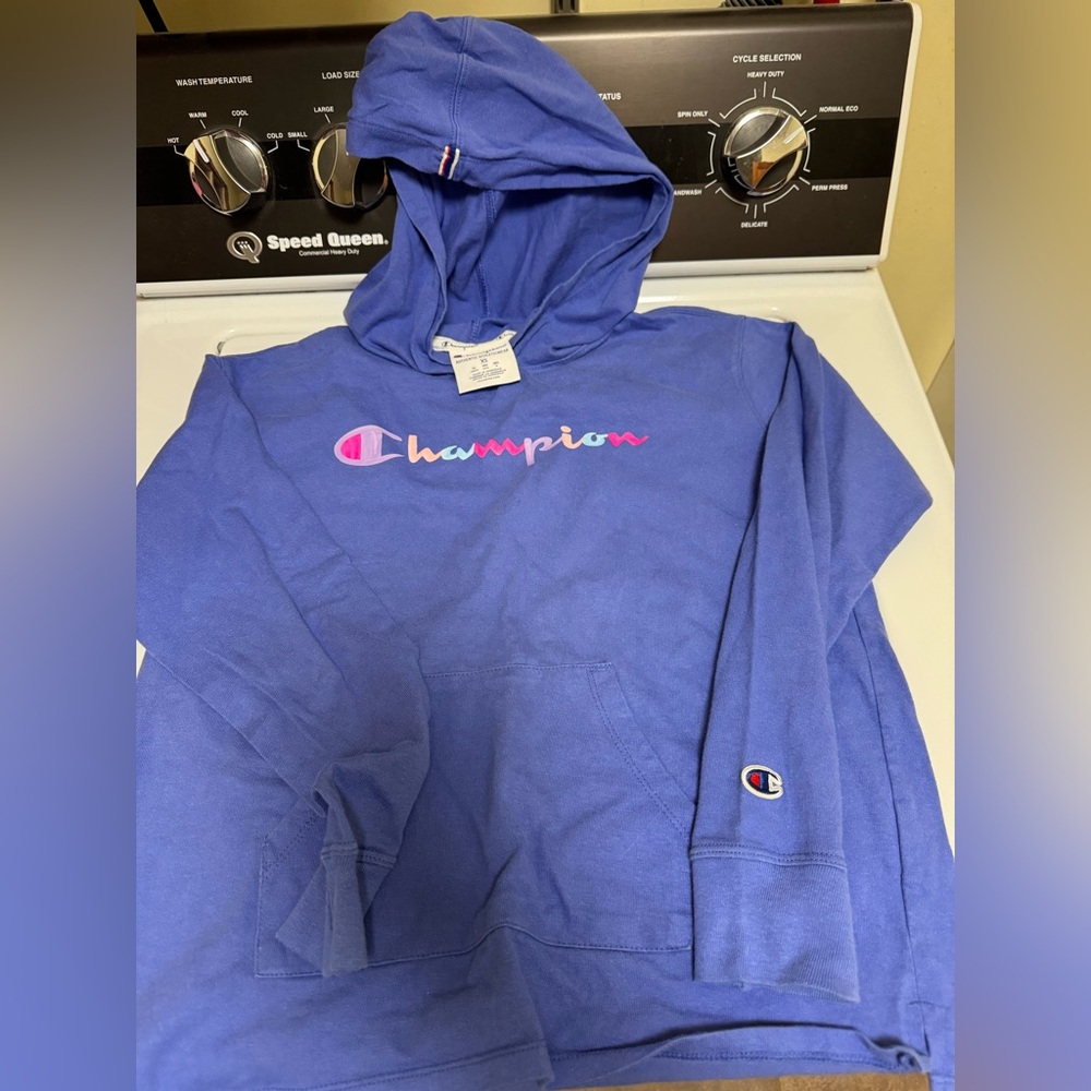 Champion long sleeve shirt with hoodie